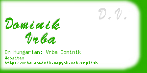 dominik vrba business card